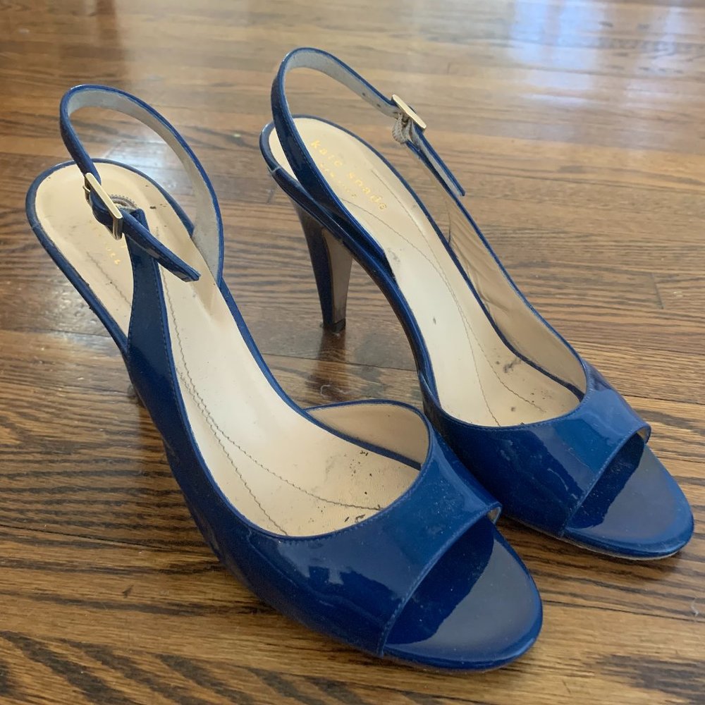 Kate Spade patent leather slingbacks